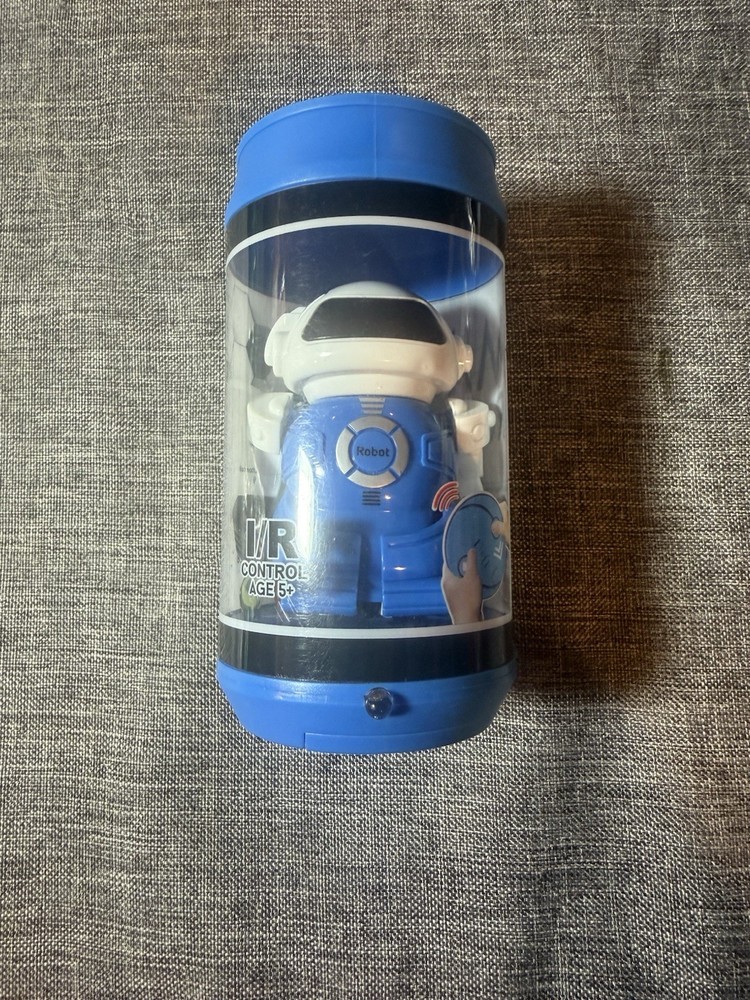 Mini Robot Toy – Interactive Walking Robot in Canister – NEW