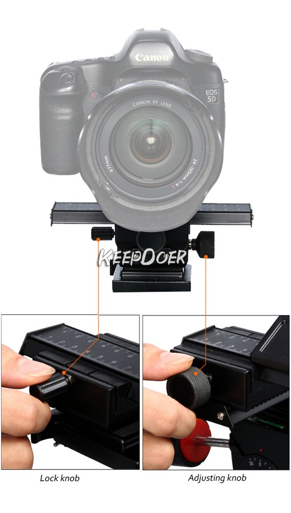 2 Direction Macro Shooting Ball Head Quick Release Plate Micro Platform Stand