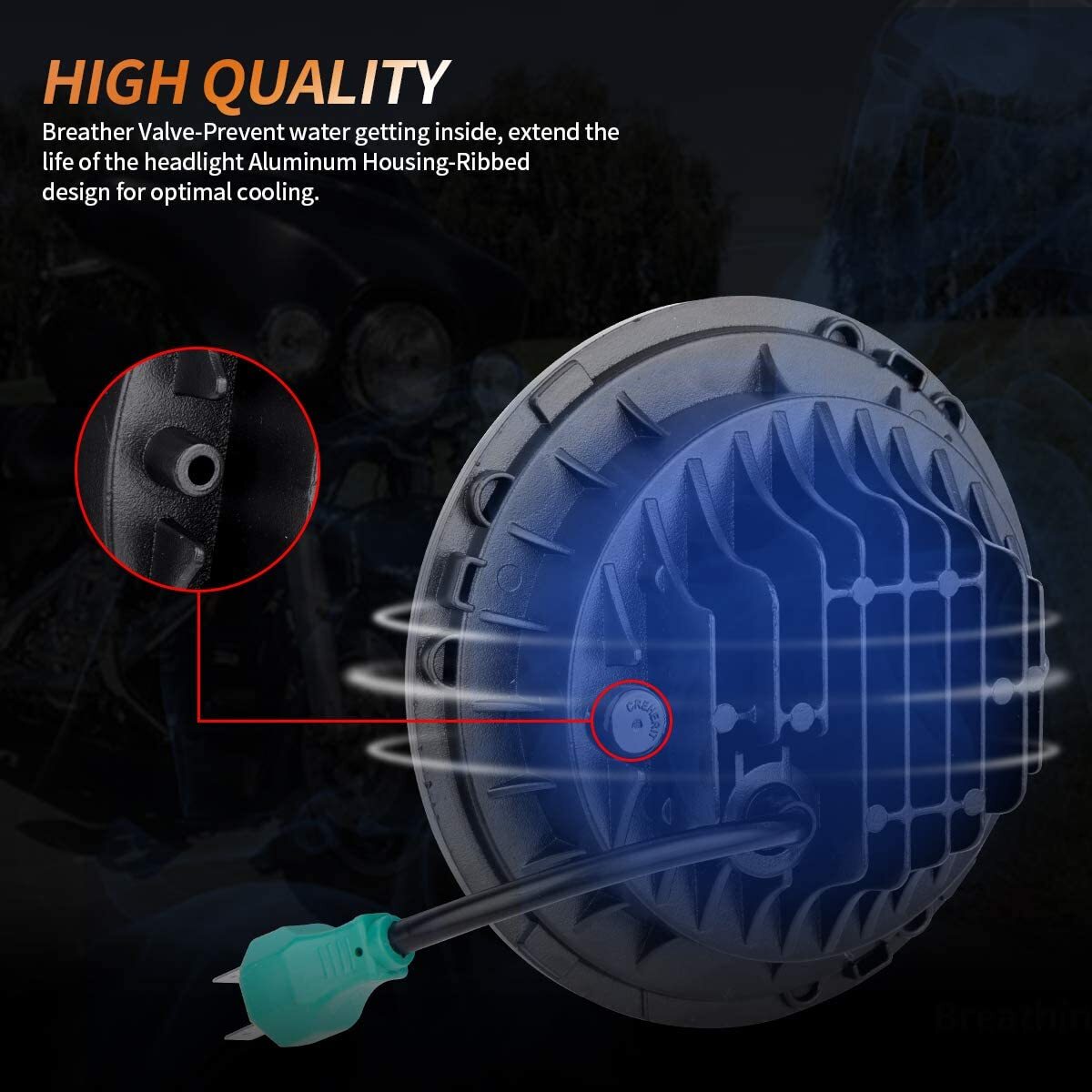 7" inch Led Headlight + 4.5" Fog Lights For Yamaha V-Star XVS 650 950 1100 1300