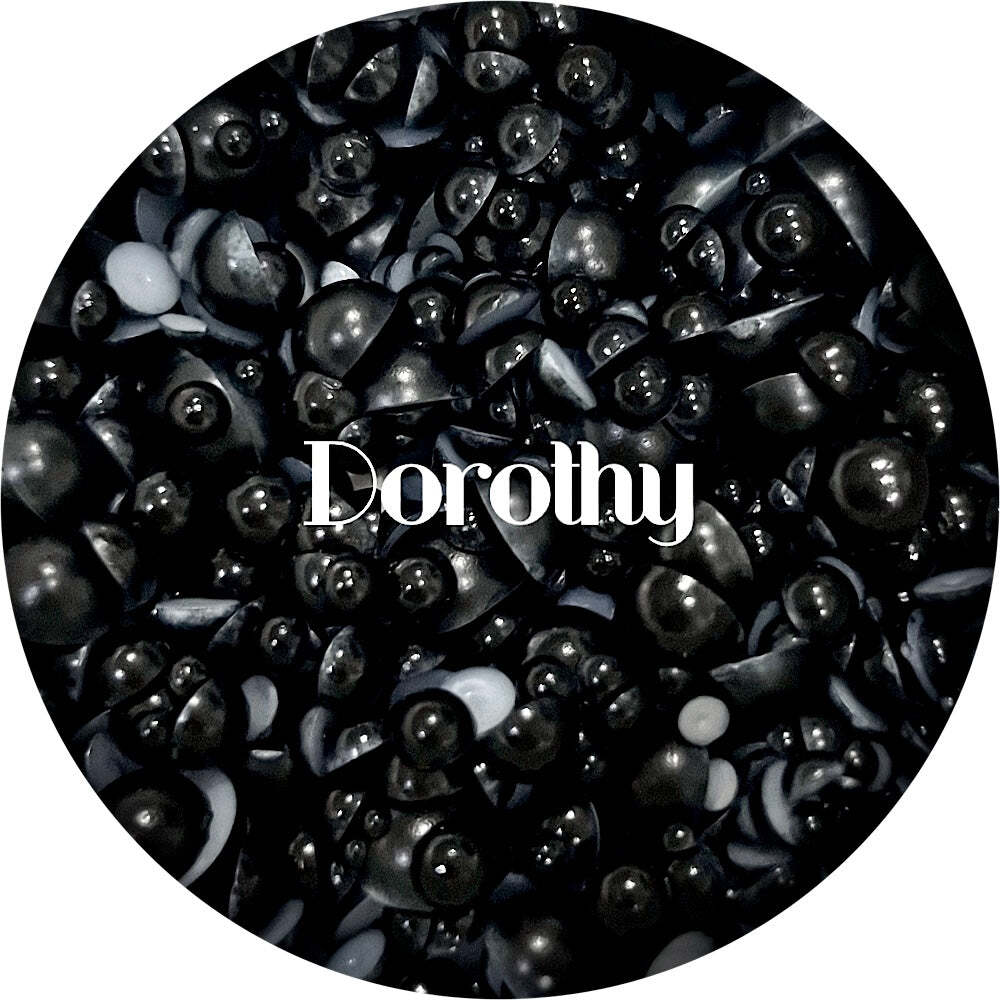 Flat Back Non-Hot Fix Pearls - Black