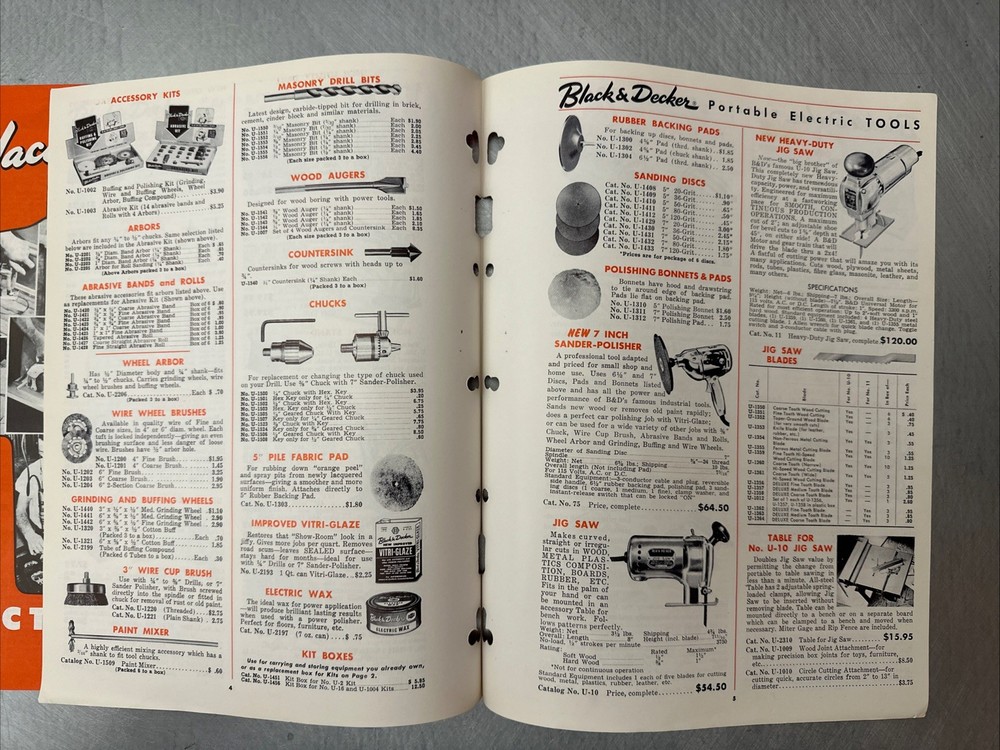 2 1956 Black & Decker Tools Catalogs With Price List