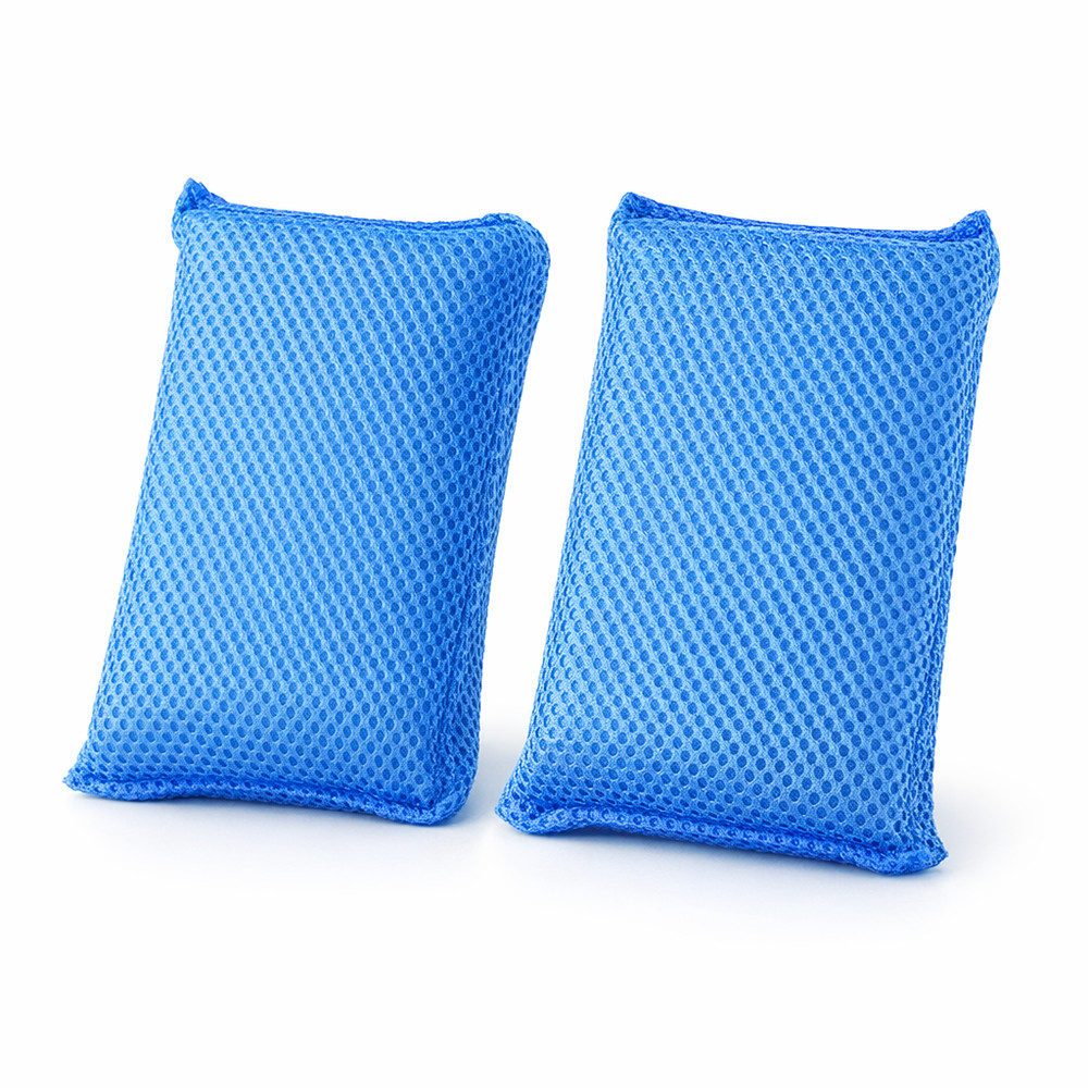 2 Pack Car Wash Auto Microfiber Mesh Sponge Buff Buffer Auto Care Top Quality