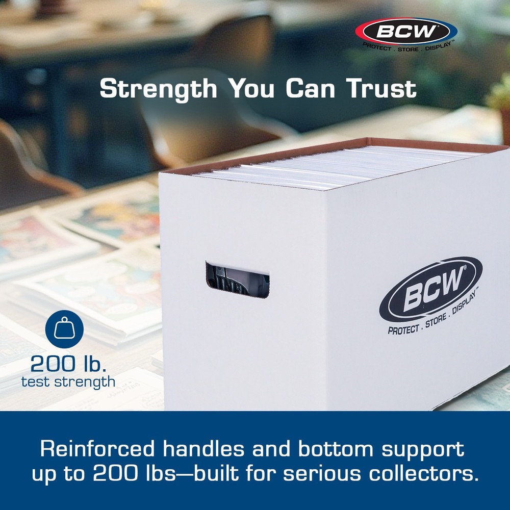 Bundle / 10 BCW Cardboard Magazine Storage Boxes Double Thickness with Handles