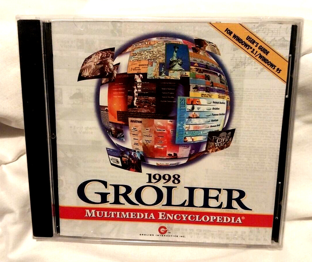 1998 GROLIER Multimedia Encyclopedia PC CD-ROM) New!