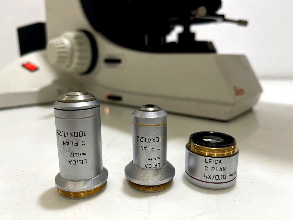 Leica Microscope DMLB W/ C plan Objectives, DHL Shipping