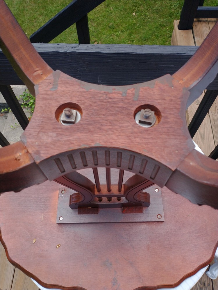 MERSMAN 7339 Lyre Side Table - Oval - Harp Base 2 Piece Set