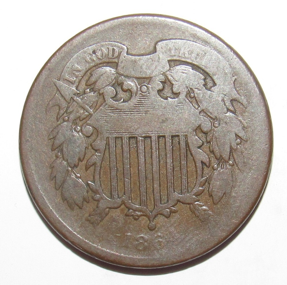 1864 Two Cent Piece (E65)