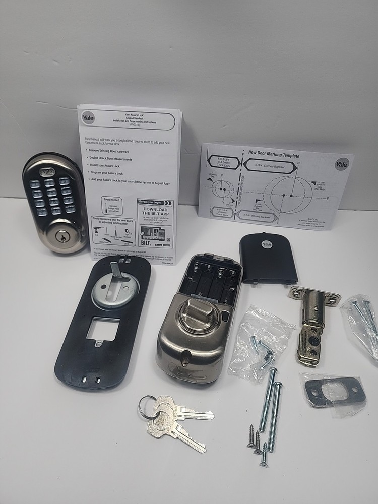 Yale  Assure Lock Push Button Deadbolt  Nickel YRD216CBA619 Lock ONLY