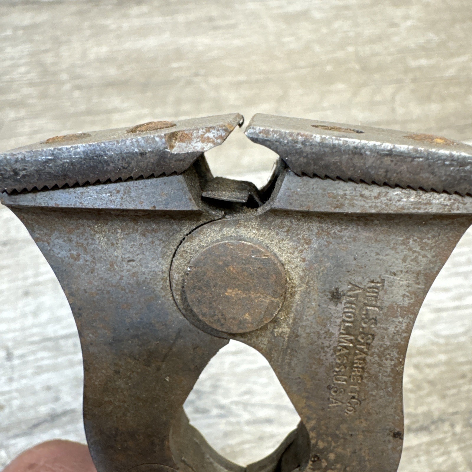 Vtg LS Starrett Co. No. 1 - 7in. Adjustable Nippers Machinist Piano Wire Cutters