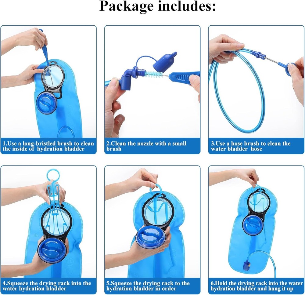 Feekoon Reservoirs Backpack Accessories Hydration Bladder Cleaning Kit with Flex