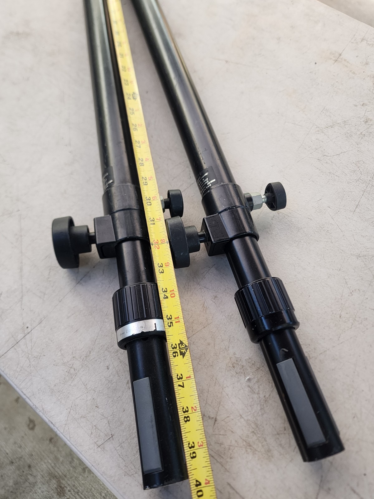 2-DAS DAS-TSP-1 Branded Telescoping Steel Ring Lock Subwoofer Speaker Poles Used