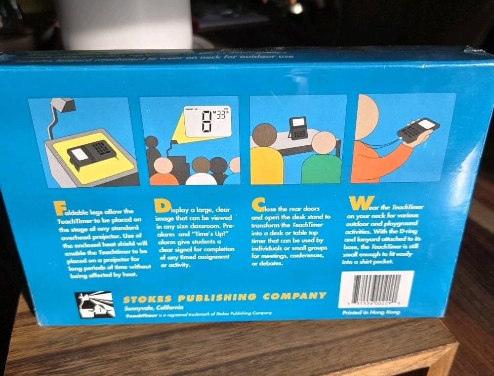 Stokes TeachTimer 229 Timer Clock Chronograph Teach Timer New Sealed Package