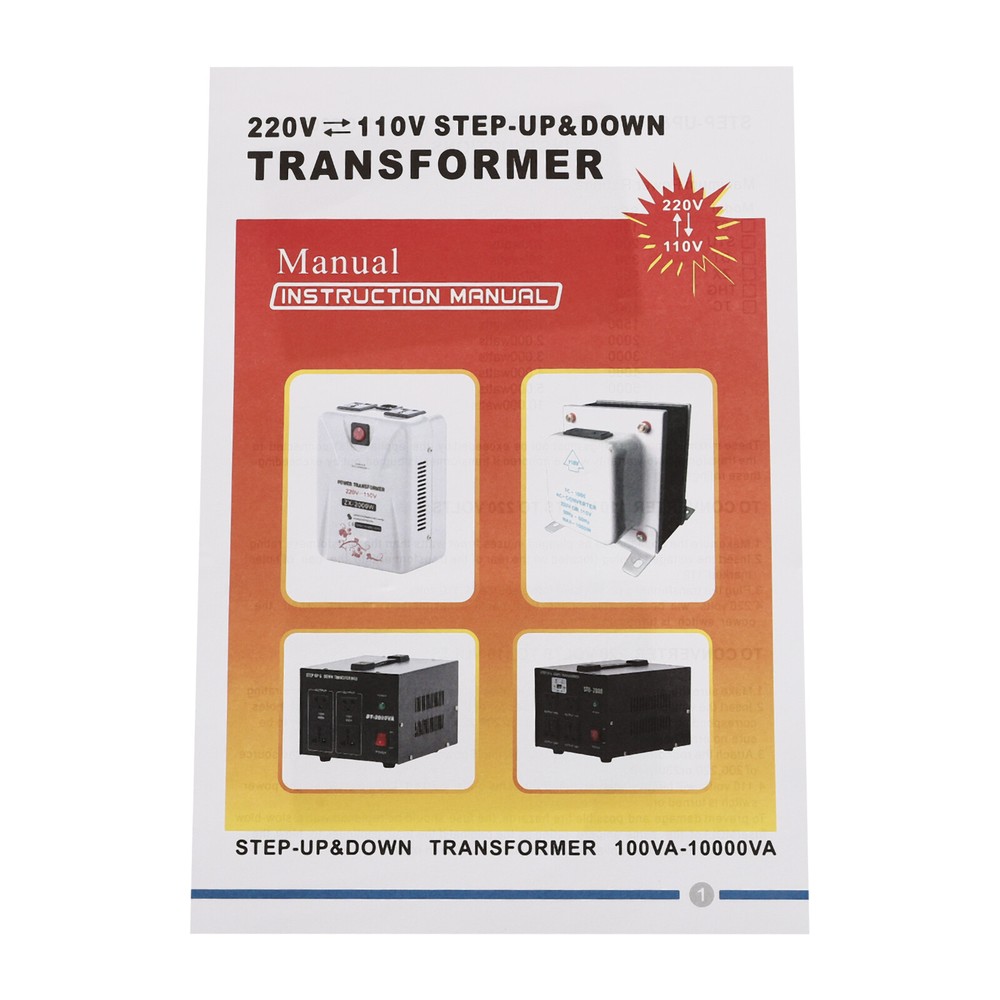 3000W Power Transformer Voltage Converter Step Up/Step Down Regulator 110V⇋220V