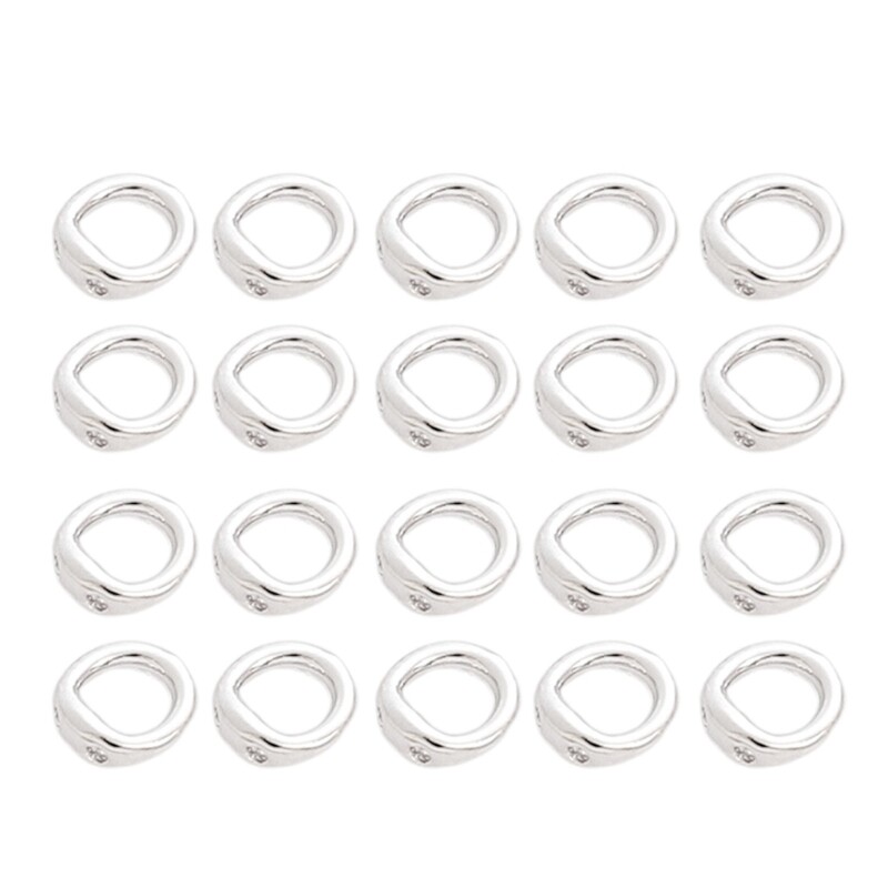 Sturdy Double Hole Connector Rings Jewelry Clasps for Accessorizing