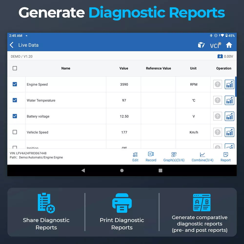 2025 TOPDON ArtiDiag900 Lite BT Auto Diagnostic Scan Tool All System Active Test