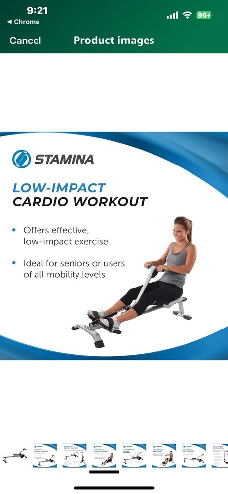 Stamina 35-0123 Inmotion Rower - Silver