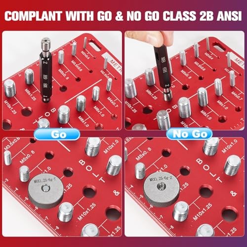 76Pcs Thread Checker, Upgrade Nut and Bolt Thread Checker 34 Standard and 26