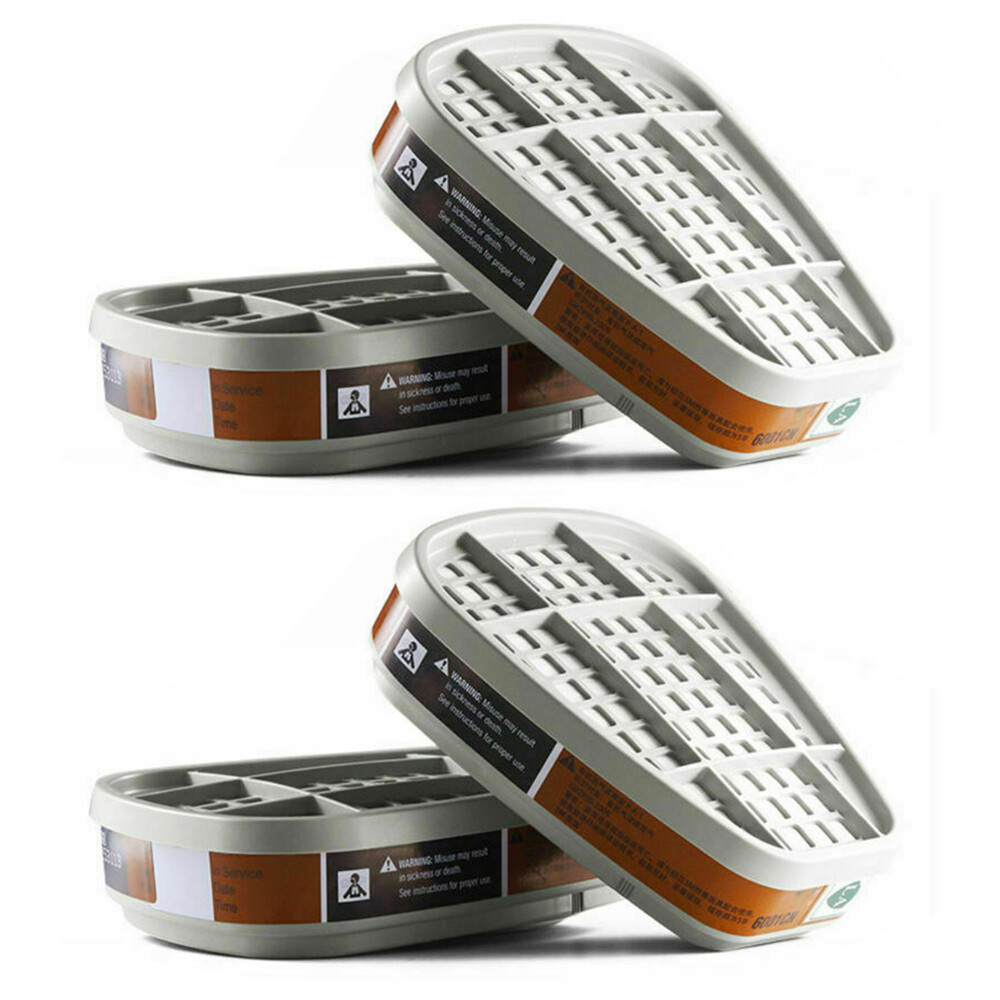 4PC 6001CN Organic Vapor Respirator Filter Cartridge For 6200 6800 7502 Gas Mask