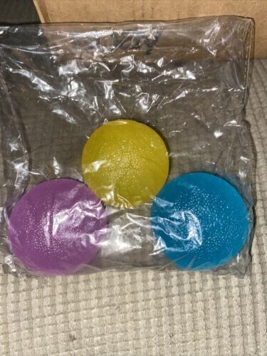 3pc Hand therapy Exerciser Balls Squeeze Finger Excercise Stress Relief Train