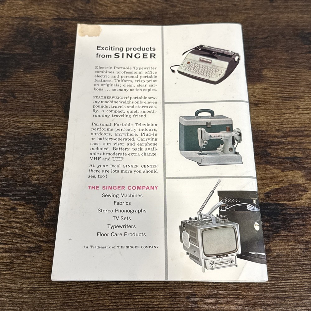 Singer Style Mate 348 Owners Manual Instructions for Zig Zag Sewing Machine