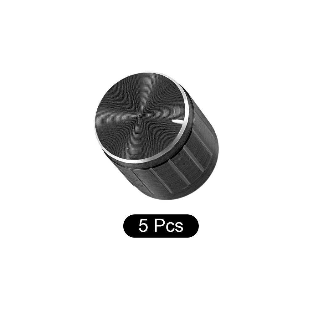5 x Potentiometer Control Knob Insert Shaft Switch Knobs 15.8x16.8mm 6mm Black