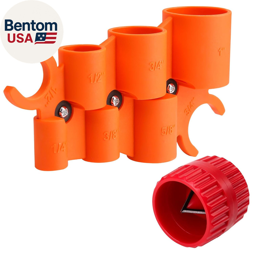 Pipe Deburring Tool Kit,1/4'' - 1'' Depth Gauge Plumbing Tools and 1/8'' to 1-5/