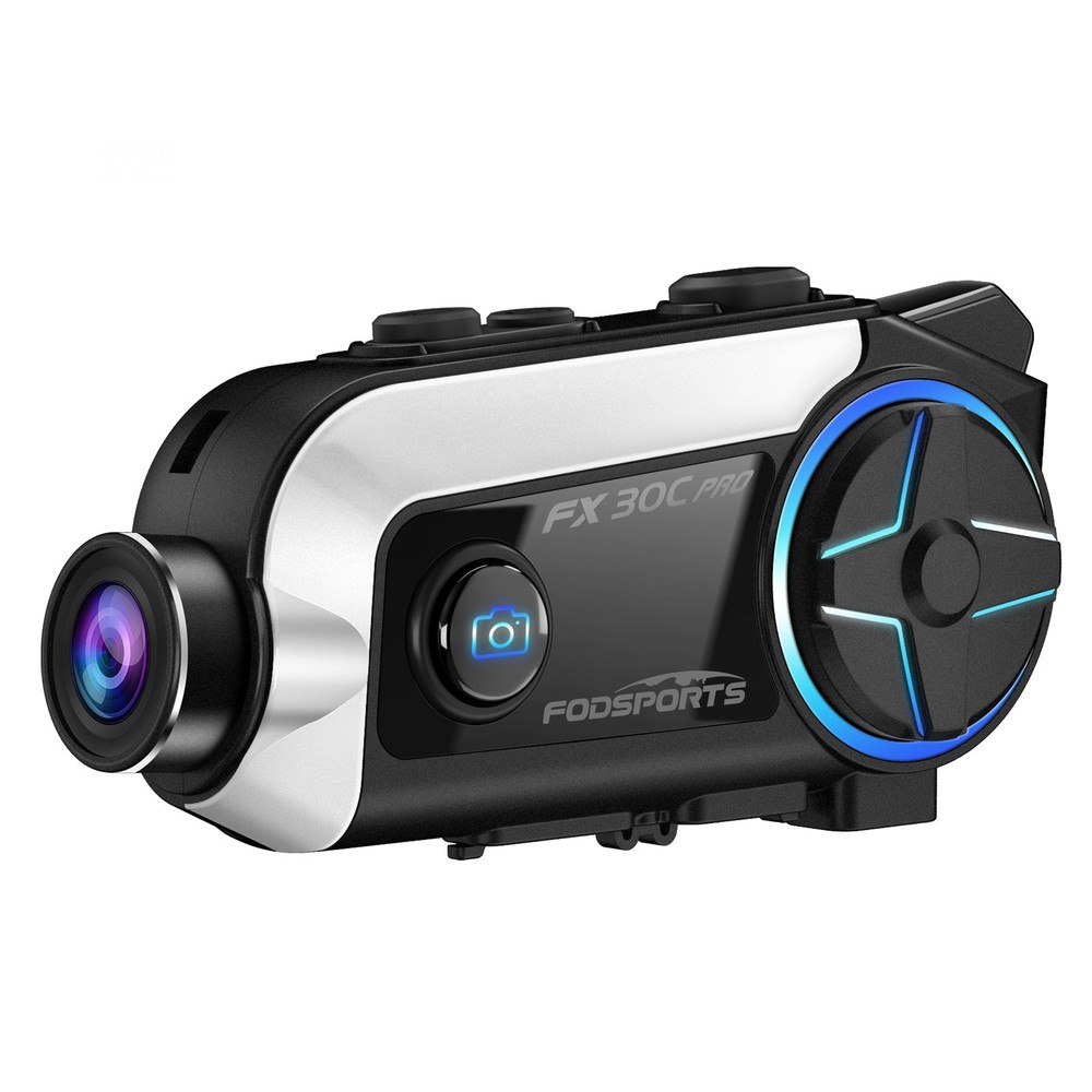 2Mics FX30C PRO Motorcycle Helmet Intercom Bluetooth Headset 1080P Camera WIFI
