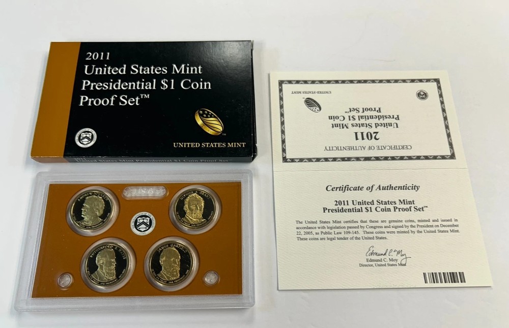 2007-2016 Complete Proof Sets Presidential Dollar Proof Sets with Boxes + COAs