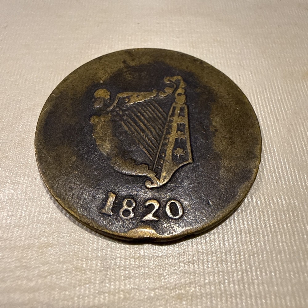 Lower Canada Bust & Harp Half Penny Token 1820 Br-1012