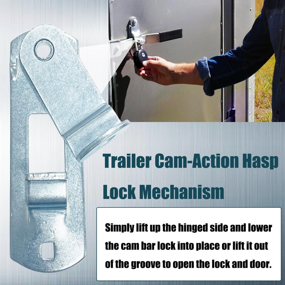 2 Pack Enclosed Cargo Trailer Door Latch Cam Bar Lock Assembly Ramp Locking
