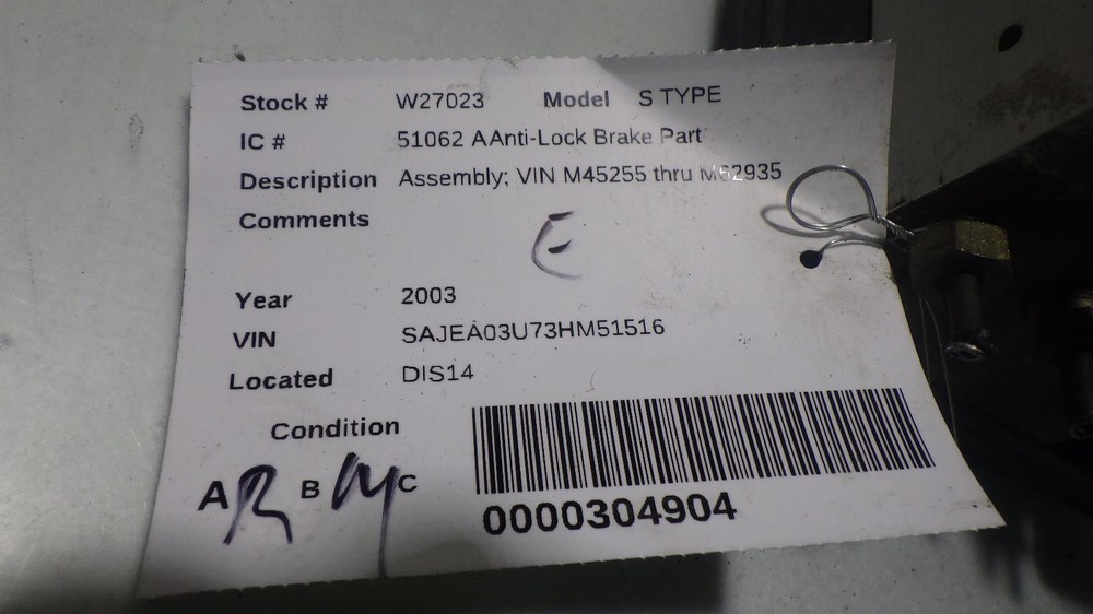 03 JAGUAR S TYPE Anti-Lock Brake