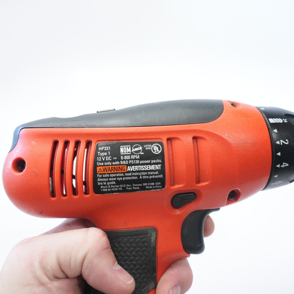 Black & Decker Firestorm 12 V HP331 Type 2 Drill Only Used (Tested).