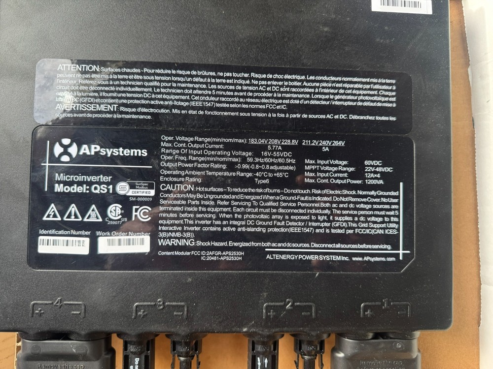 APSystems QS1 Microinverter 1.2Kw