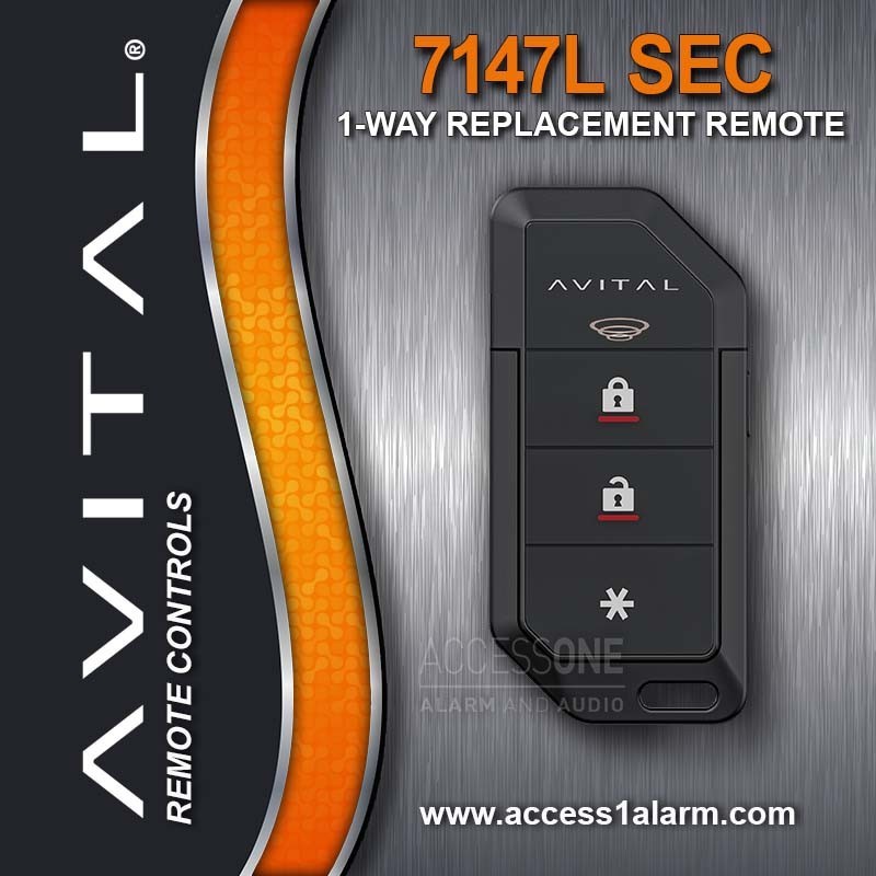 NEW Avital 7147L SEC 4-Button Remote Control With Asterisk Button EZSDEI7146