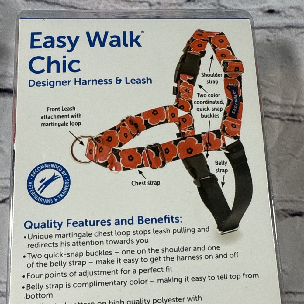 PetSafe Designer Easy Walk Chic Harness & Matching Leash Medium/Large