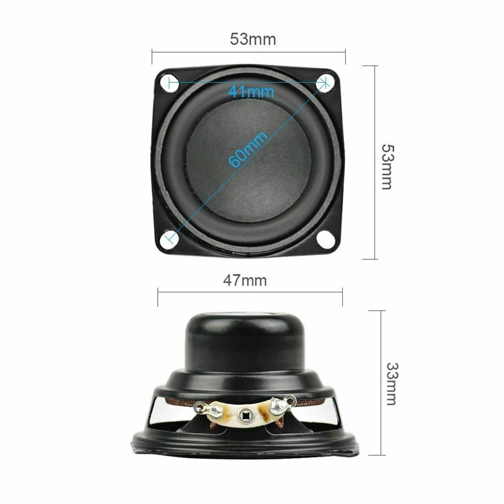 1Pair 4ohm 10W 2 Inch Full Range Speaker Universal Bluetooth Speaker Parts