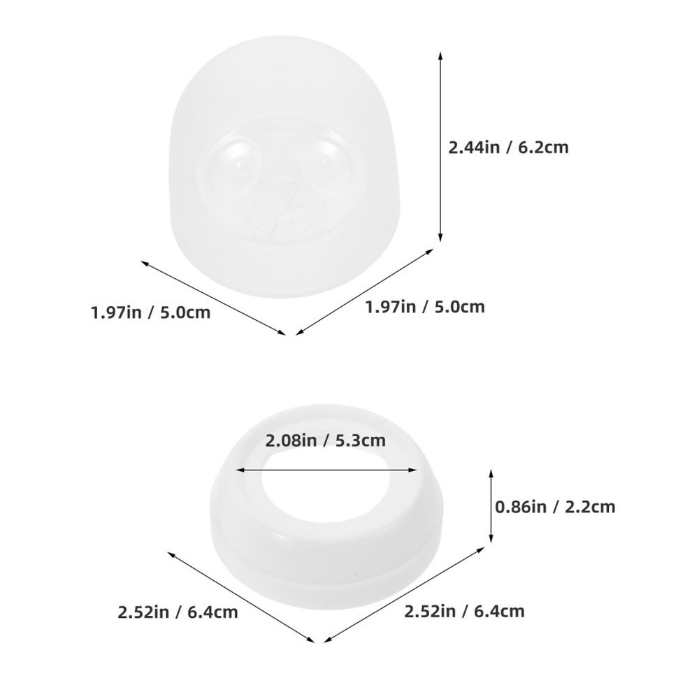 1 Set Baby Bottle Ring Collars And Caps: Replacement Neck Collars And Dome Cap