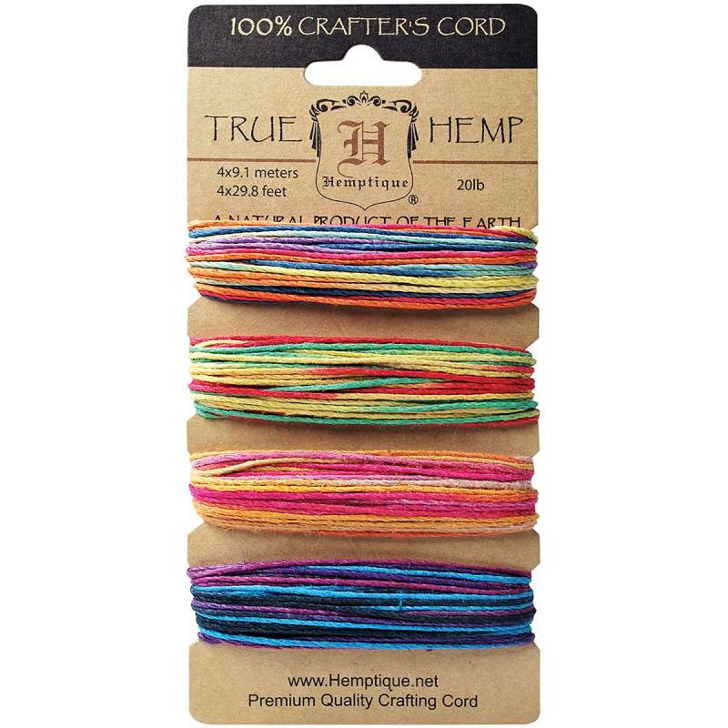 Hemp Cord Variegated 20lb 120' Variegated #3
