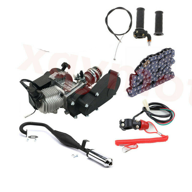 49CC 47CC 50cc 2 Stroke Pull Start Motor Engine For Pocket Quad Dirt Bike ATV