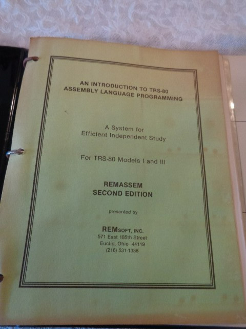 TRS 80 Models I and III Assembly Language Programming Remassem Second Edition