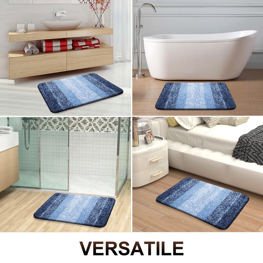 OLANLY Bathroom Runner Rugs 47x17, Extra Soft Absorbent Microfiber Bath Rugs,...