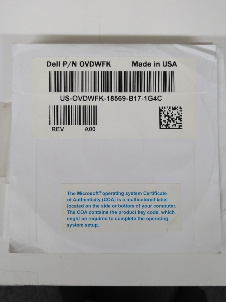 Dell Windows 7 Professional 32 Bit Reinstallation DVD Disc SEALED!
