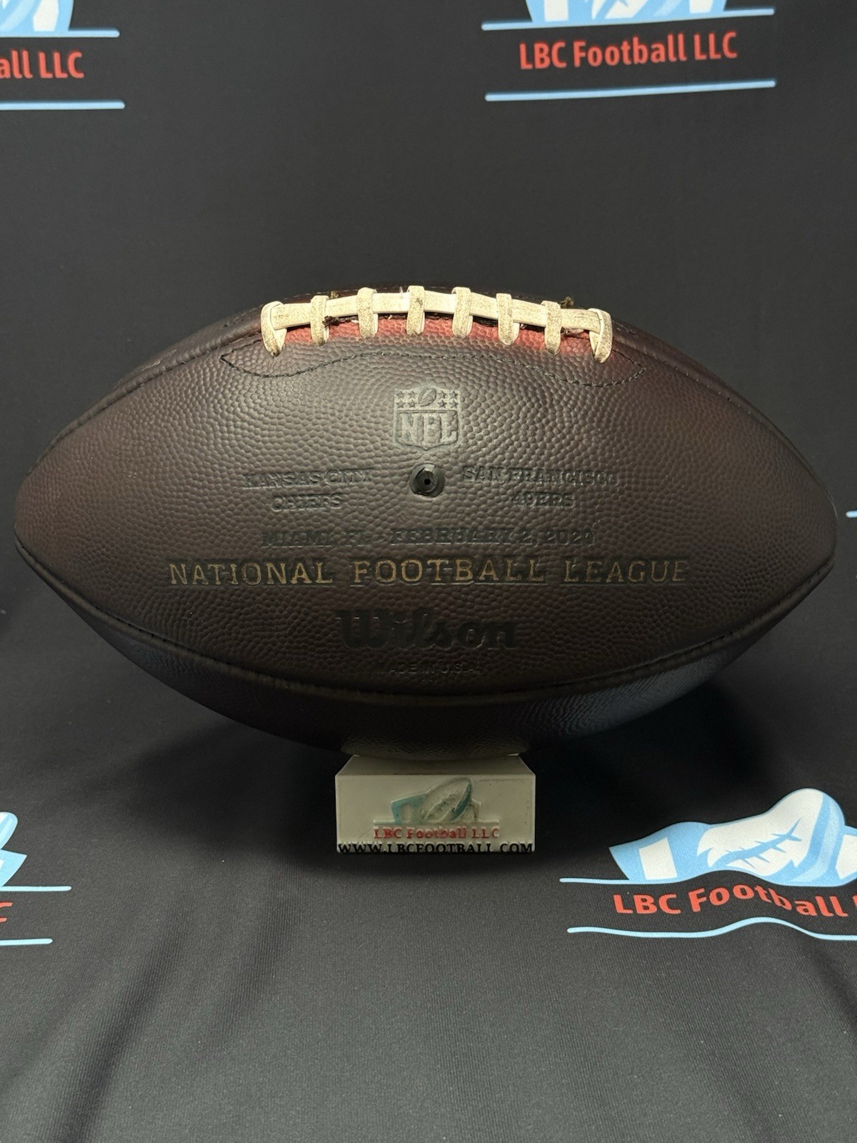 San Francisco 49ers Game Issued Super Bowl LIV Game Ball# 095 w/ 49ers COA