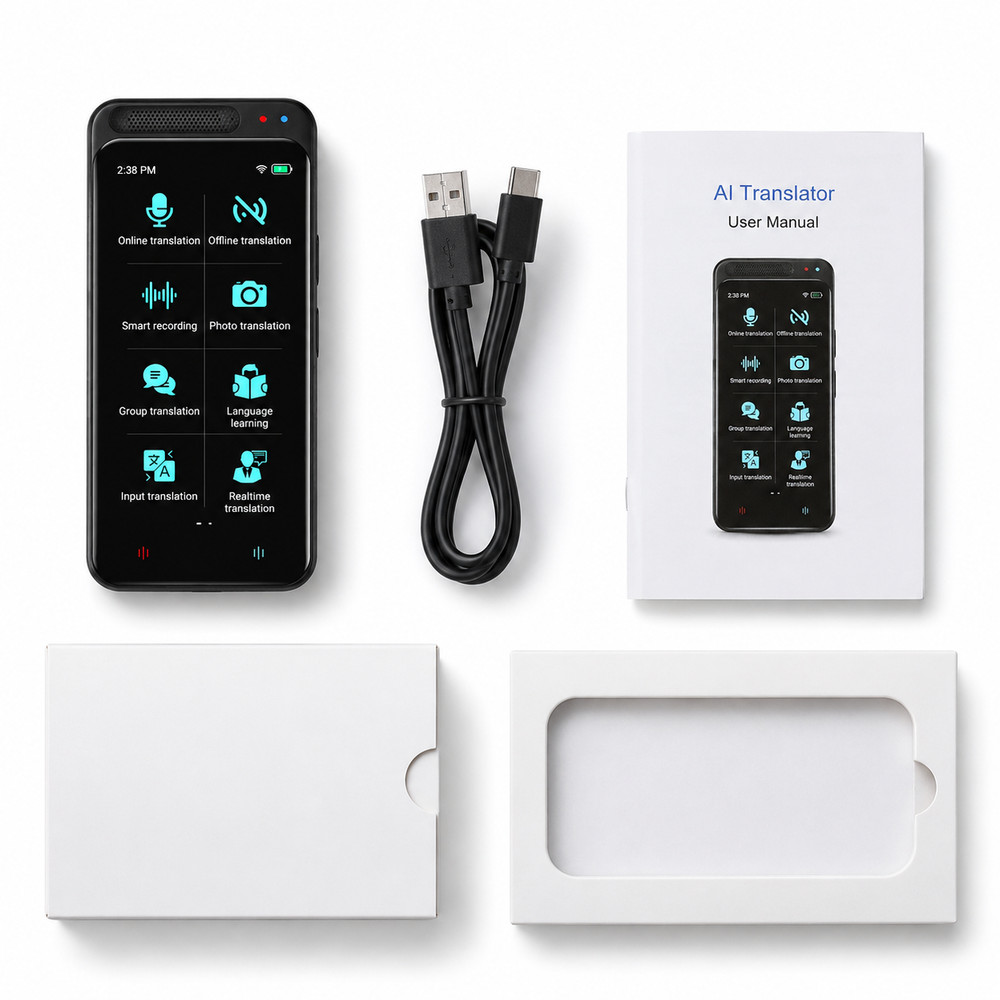 Language Translator Device 138 Languages Real Time 4.1" Touch Offline