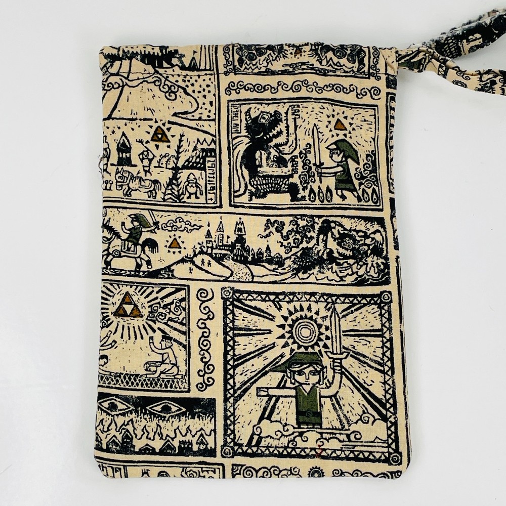 Zelda Link Fabric Drawstring Storage Bag Small 7.5"x5"