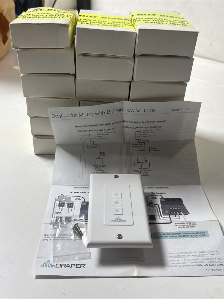 Draper C112.109 Wall Control Switch Low Voltage New