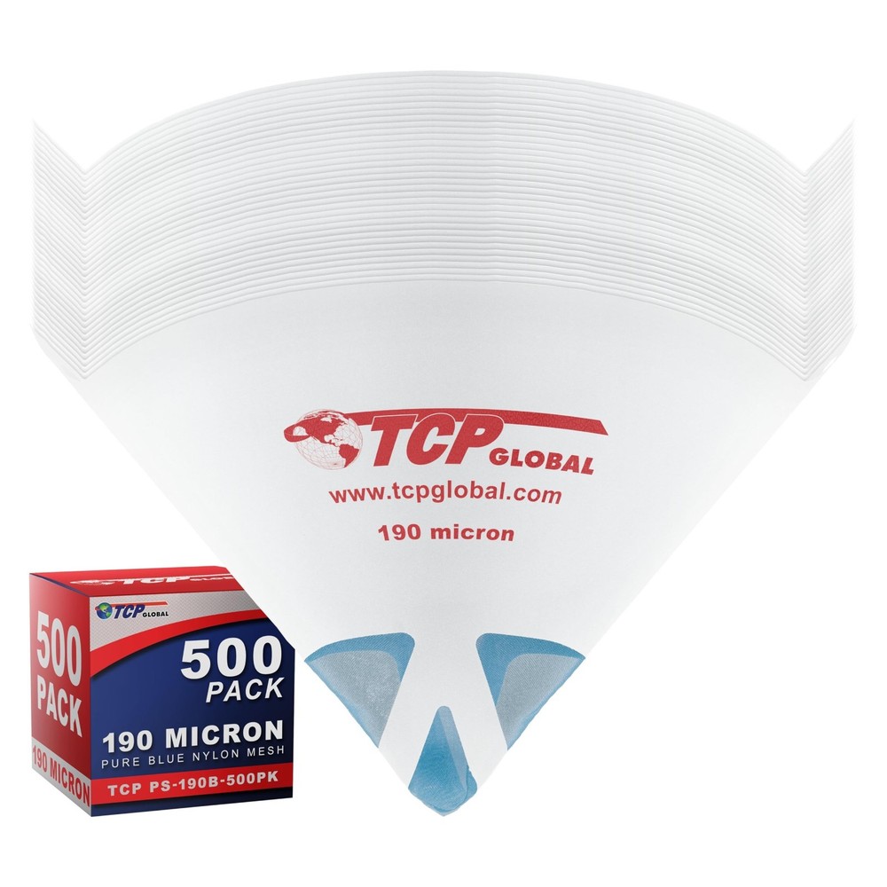 500 Pack Paint Strainers - Fine 190 Micron Filter Tips, Ultra-Flow Nylon Mesh Co