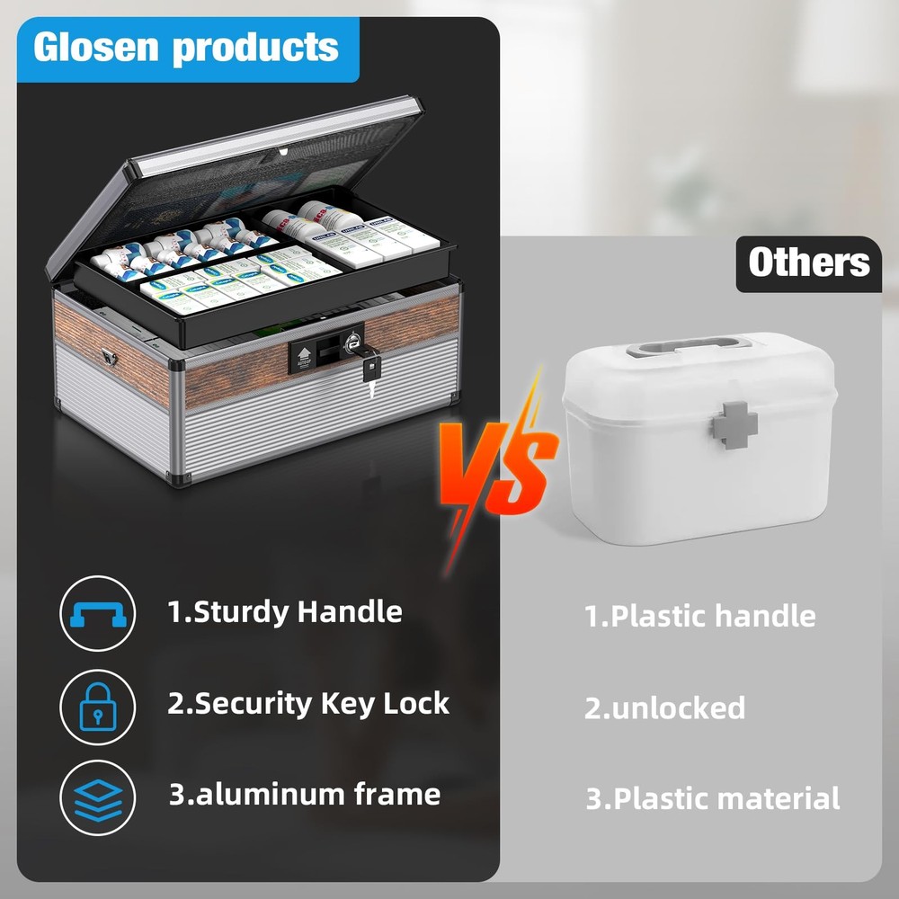 Medicine Lock Box,locking medicine box, Security Lock Boxes【Extra Large16*10 ...