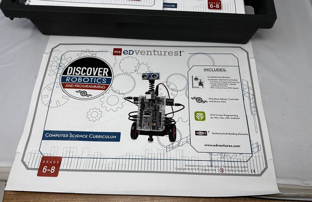 PCS Edventures Discover Robotics Programming Grade 6-8 kit books inventoried