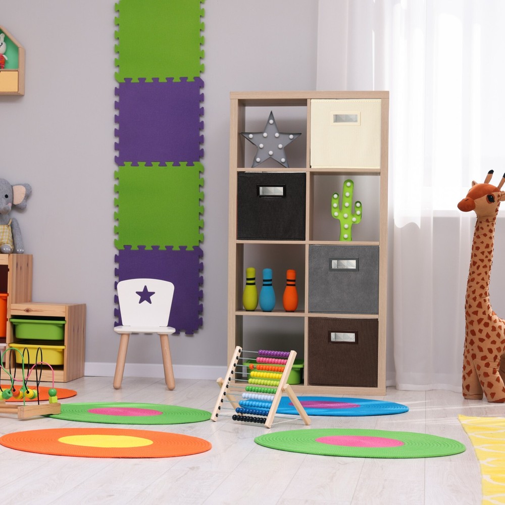 Superio Fabric Organizing Bin, 11" Black Fabric Cube 1-Pack